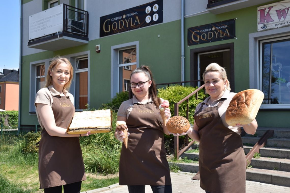 Nowa Cukiernia Godyla na osiedlu Pogorzelec. W ofercie rzemieślnicze lody, regionalny kołocz śląski, pieczywo, ciasta i torty