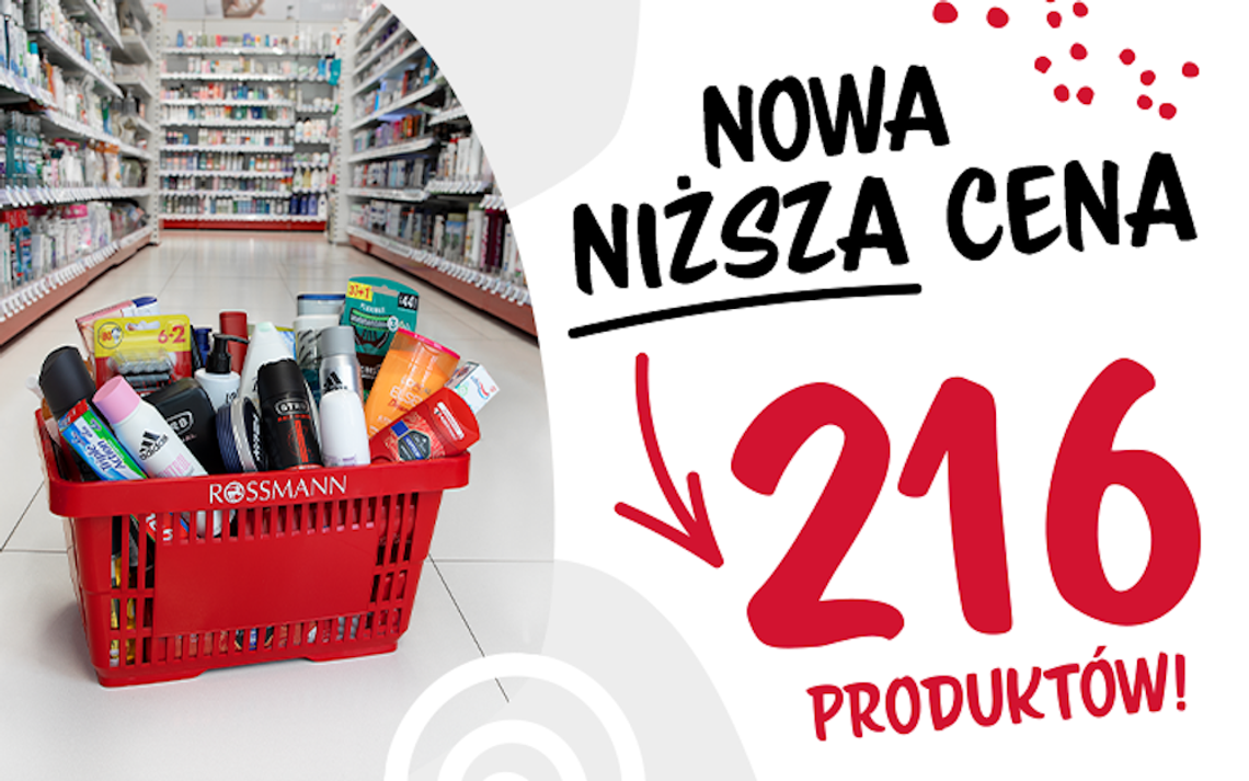 Nowe, niższe ceny na 216 popularnych produktów z Rossmanna