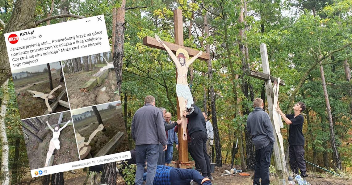 Oazowicze odnowili krzyż na Kuźniczkach. W niedzielę jego oficjalne poświęcenie