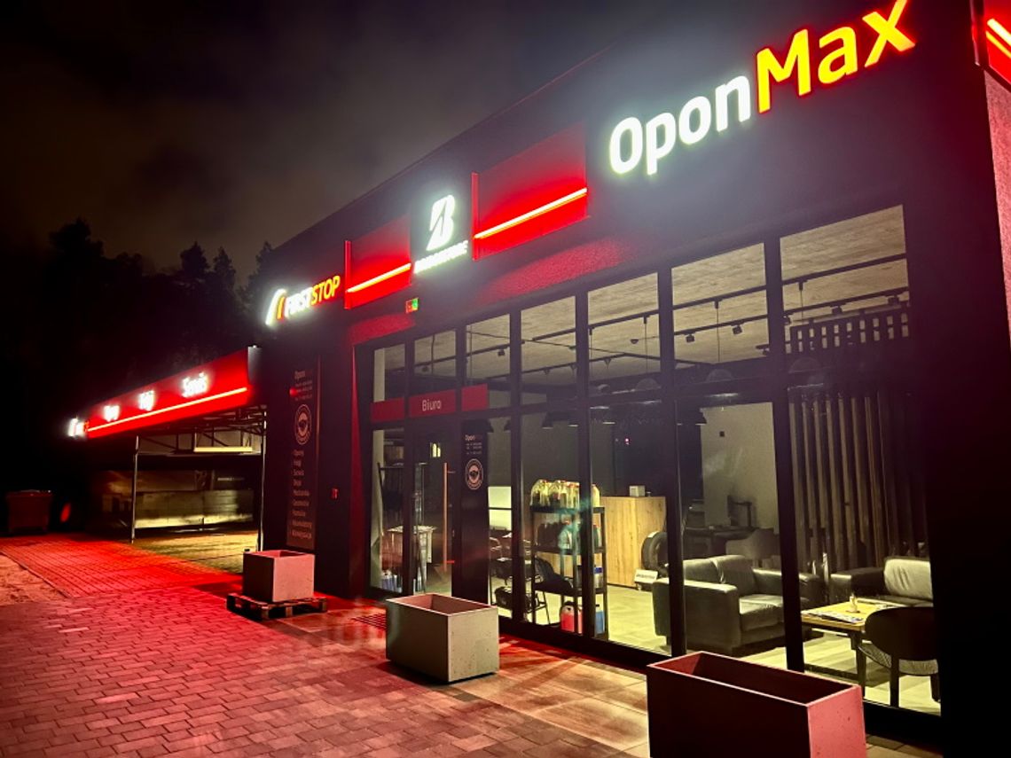 Opon Max - wymiana opon, klimatyzacja i mechanika. Dojedziecie już do nich asfaltową drogą z Pogorzelca