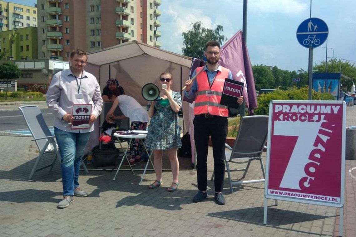 Partia Razem zbierała w Kędzierzynie-Koźlu podpisy za skróceniem czasu pracy