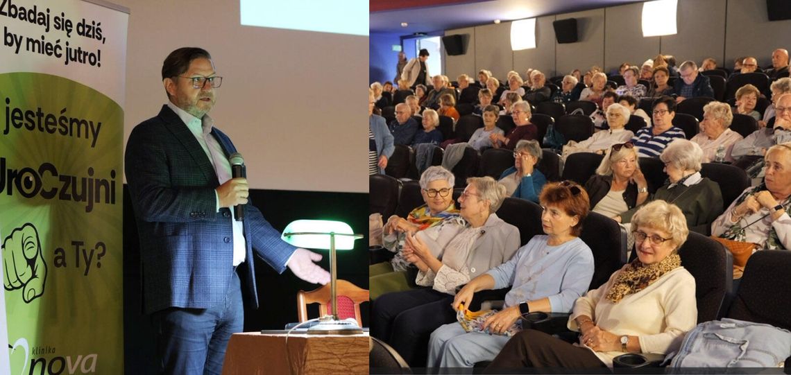 Pełna sala na spotkaniu z doktorem Rafałem Olejnikiem w "Chemiku". Tematem profilaktyka raka prostaty i pęcherza Pełna sala na spotkaniu z doktorem Rafałem Olejnikiem w "Chemiku". Tematem profilaktyka raka prostaty i pęcherza