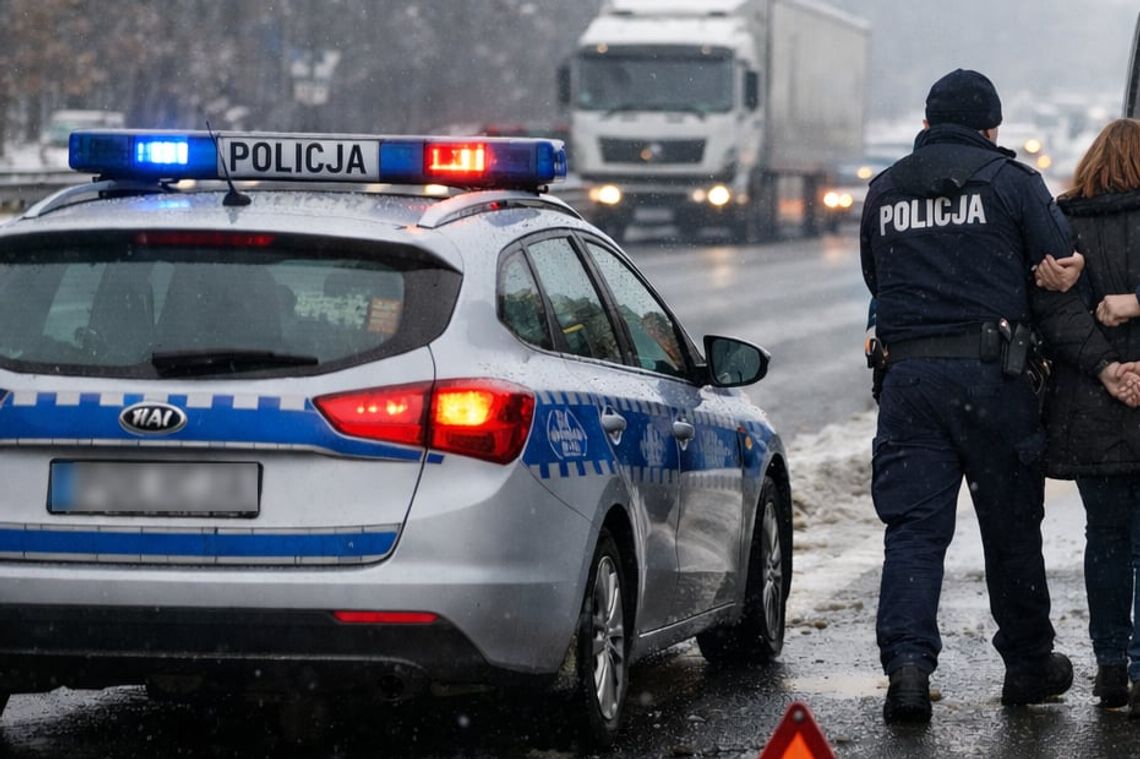 Pościg na cztery radiowozy. Kryminalni zatrzymali poszukiwaną kobietę