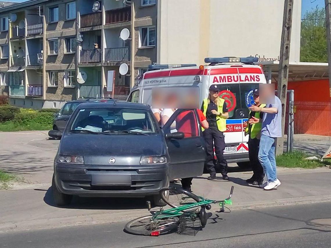 Potrącenie rowerzystki na ulicy Głubczyckiej. Na miejscu karetka i policja