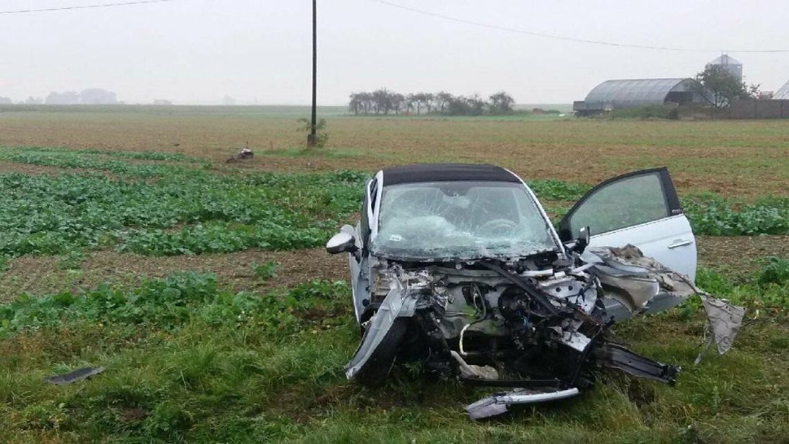 Poważny wypadek na dk nr 45. Osobówka zderzyła się czołowo z tirem. ZDJĘCIA