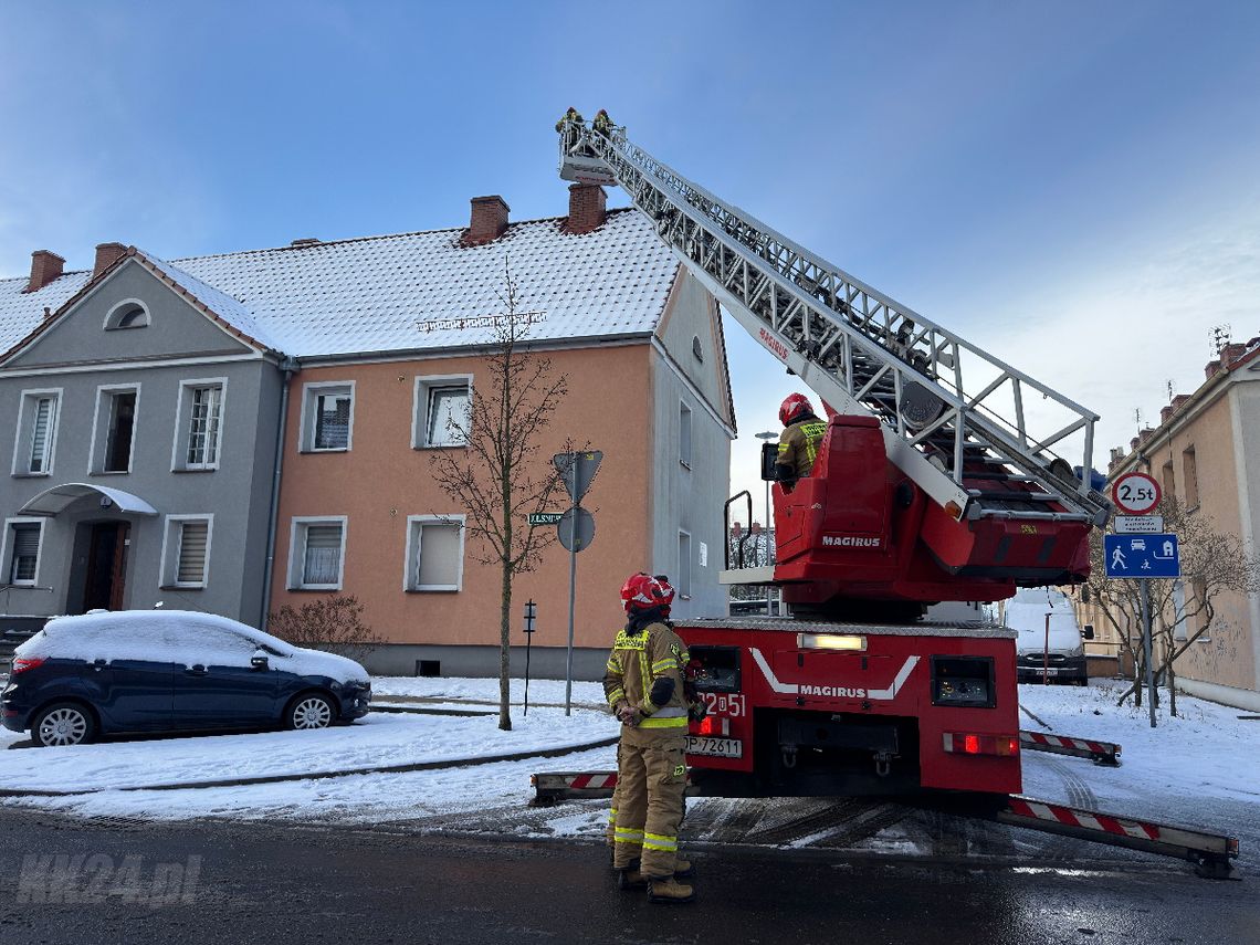 Pożar komina przy ul. Elsnera. Na miejscu trwają działania straży pożarnej