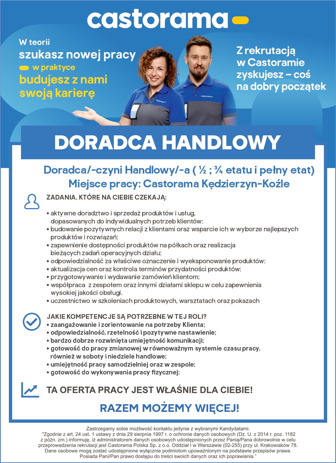 Praca w Castoramie w Kędzierzynie-Koźlu. Poszukiwani doradcy handlowi!