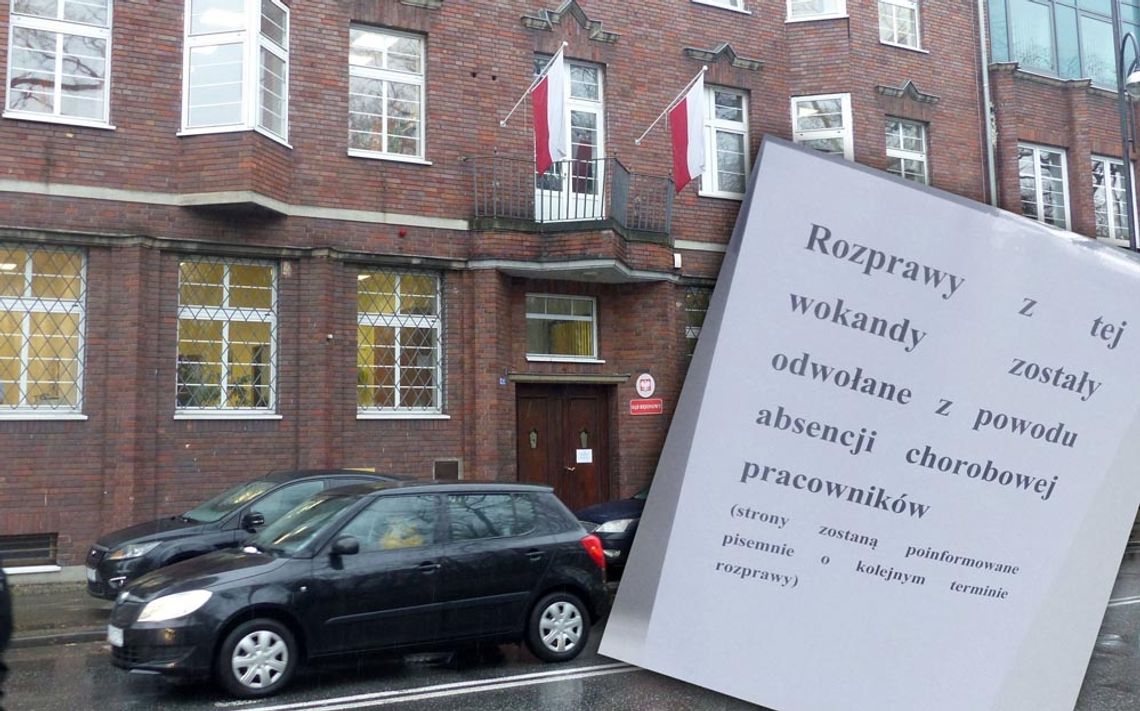 Protest w sądzie w Kędzierzynie-Koźlu. Rozprawy „spadły” z wokand. Pracownicy są na L4