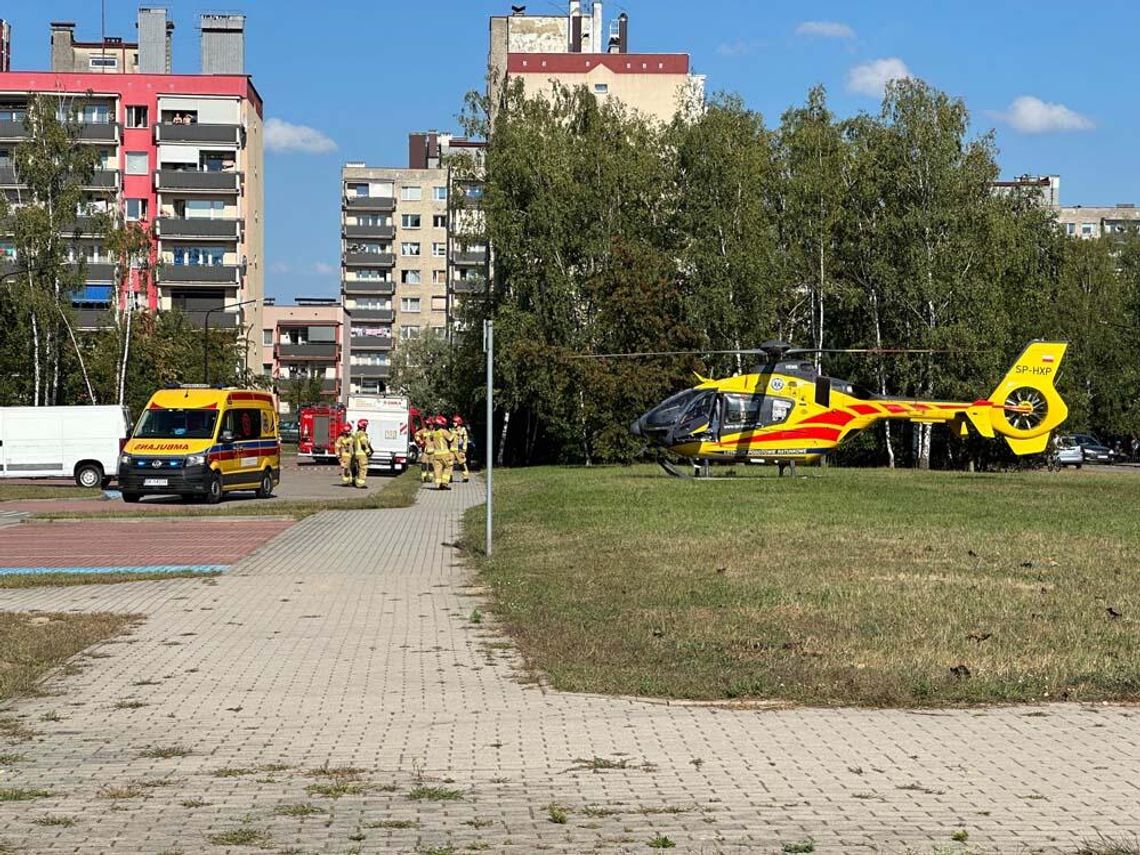 Przy kościele na osiedlu Piastów lądował śmigłowiec Lotniczego Pogotowia Ratunkowego. Pacjent potrzebował natychmiastowej pomocy