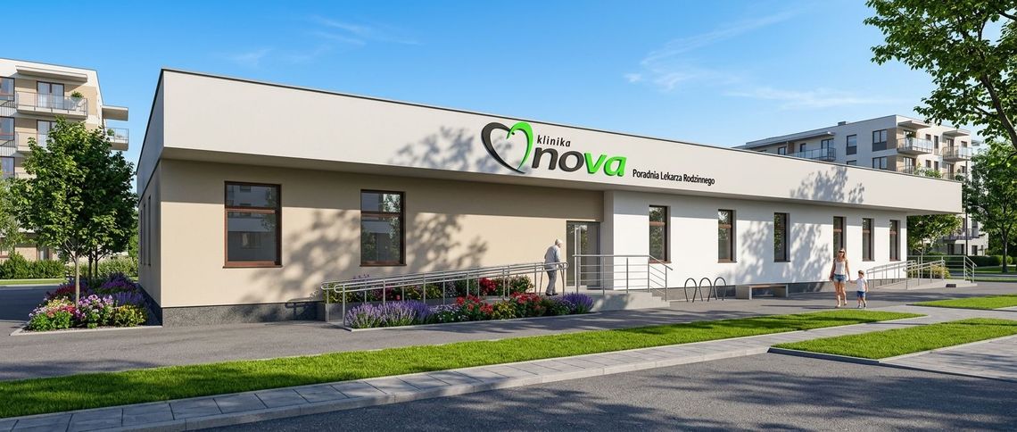 Przy ulicy Harcerskiej powstaje nowoczesna poradnia lekarza rodzinnego Kliniki Nova. Będzie osobna część pediatryczna