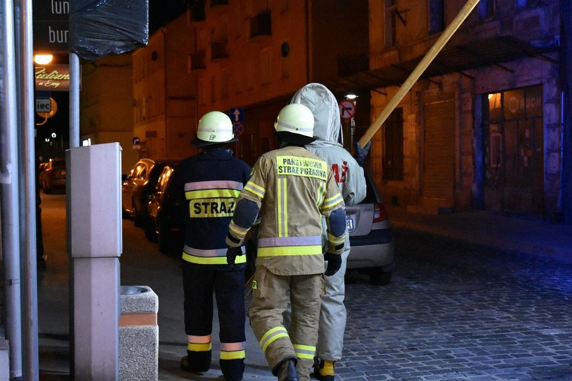 Rój szerszeni w przewodzie wentylacyjnym. Interwencja straży pożarnej w Koźlu