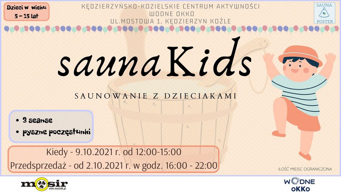 SaunaKids w Wodnym oKKu. W sobotę specjalne seanse dla dzieci i ich rodziców