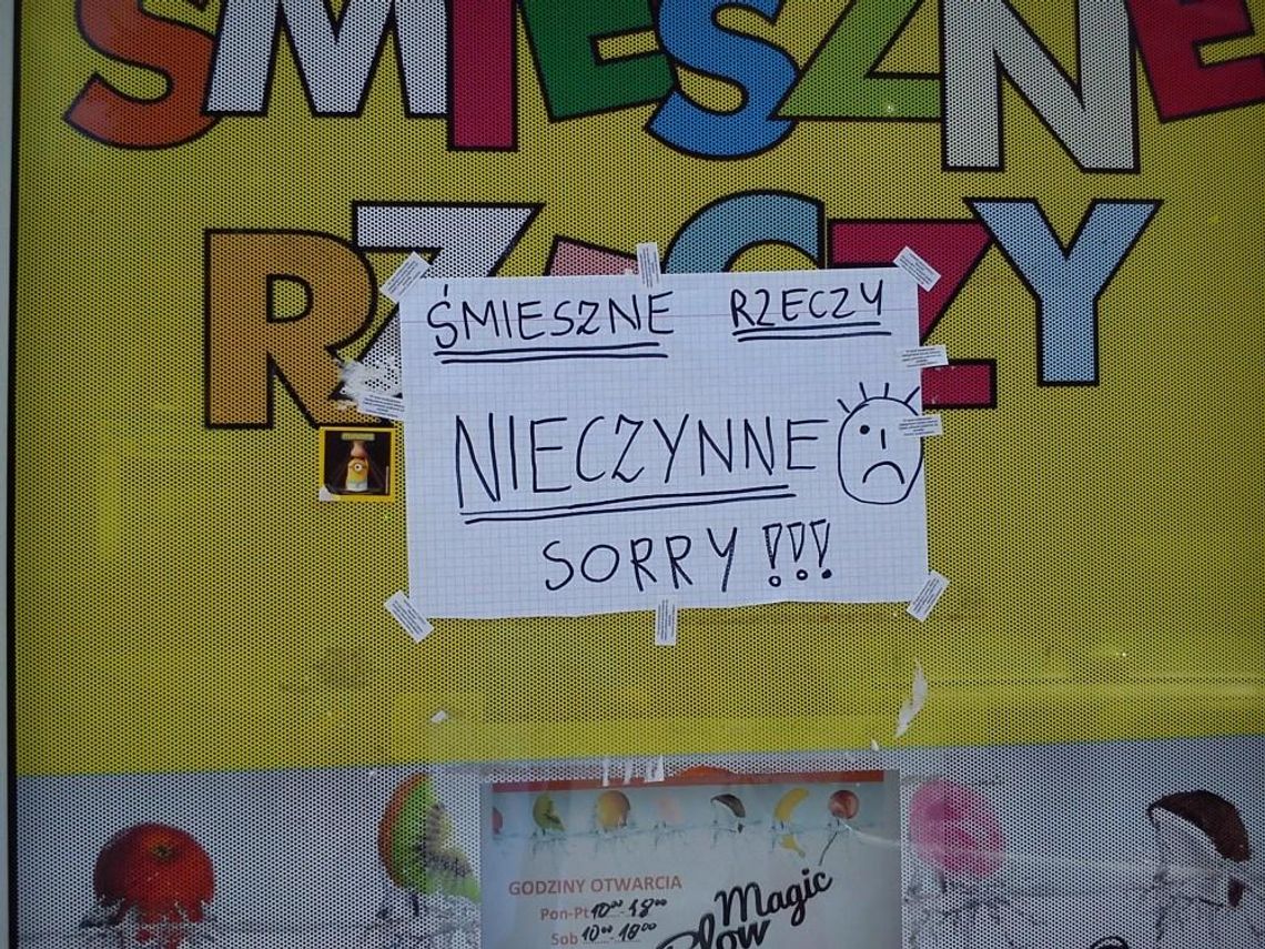 „Śmieszne rzeczy” nieczynne do odwołania. Sorry, taki mamy klimat dla dopalaczy…