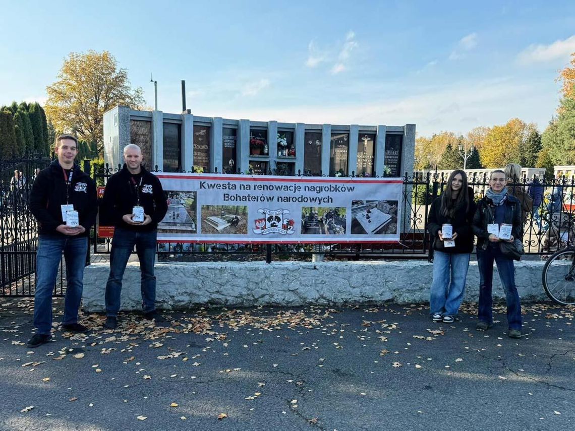 Stowarzyszenie Patriotyczny Kędzierzyn-Koźle kwestuje przed cmentarzami. Datki na renowację grobów bohaterów