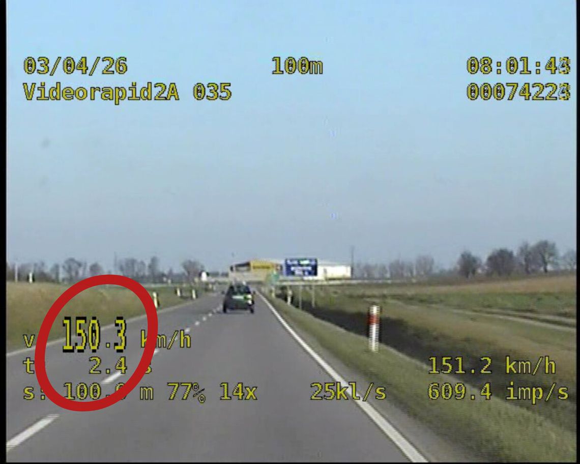 Straciła prawko, bo spieszyła się do pracy. 45-latka jechała z prędkością 150 km/h