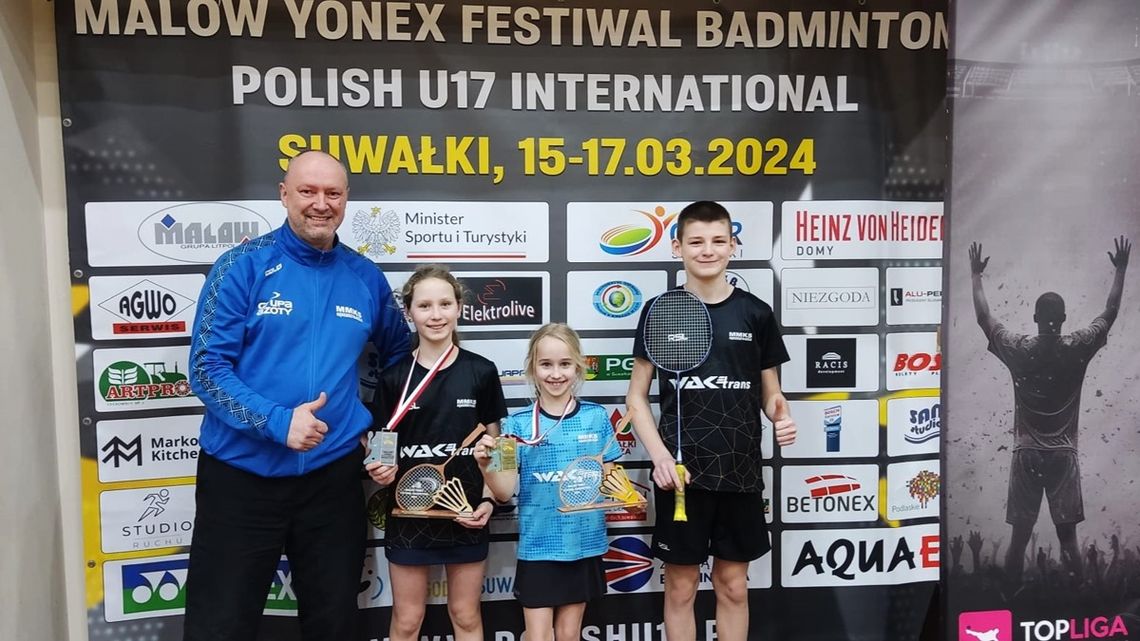 Świetny występ i dwa medale badmintonistów MMKS Kędzierzyn-Koźle na międzynarodowym turnieju w Suwałkach