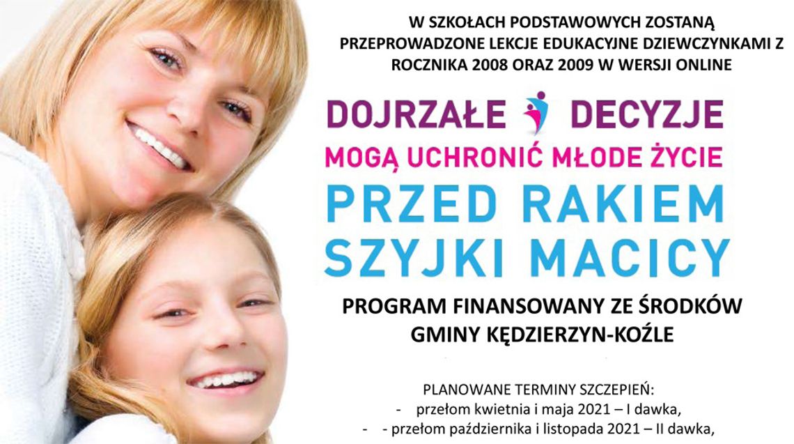 Szczepienia przeciwko wirusowi HPV dla dziewcząt z Kędzierzyna-Koźla. Będzie spotkanie dla rodziców