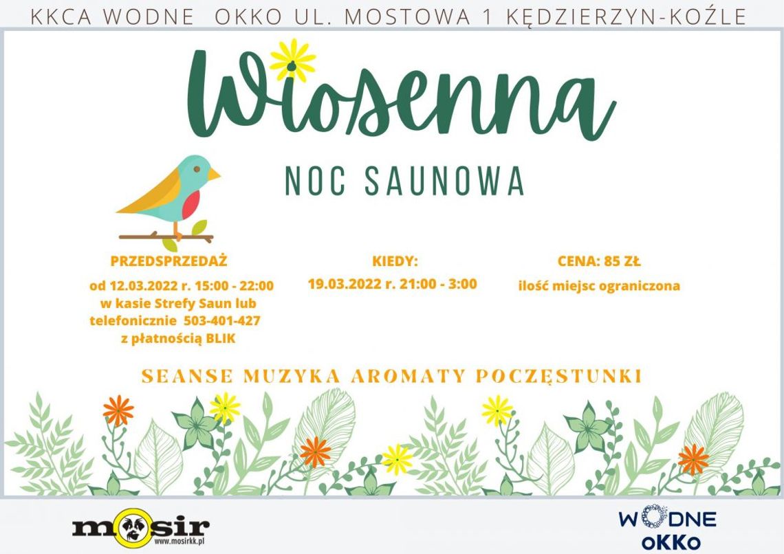 Sześciogodzinny maraton w Wodnym oKKu. W sobotę wiosenna noc saunowa