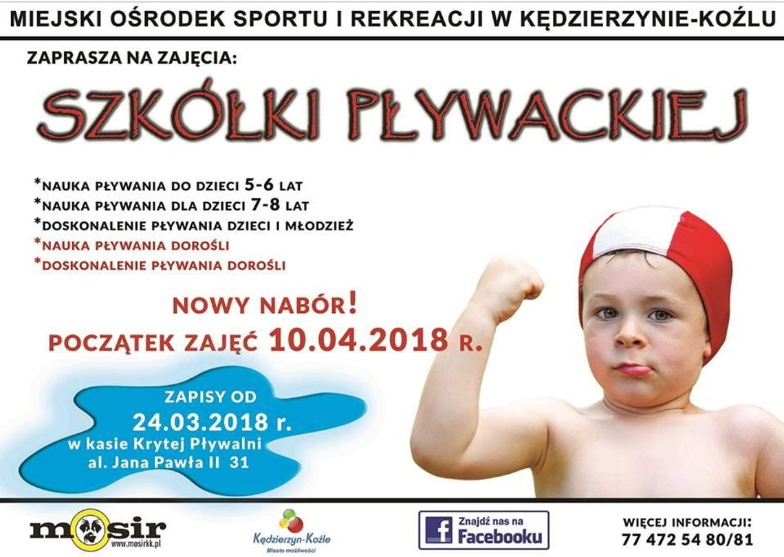 Trwa nabór do szkółki pływackiej w Kędzierzynie-Koźlu. Zajęcia dla dzieci i dorosłych