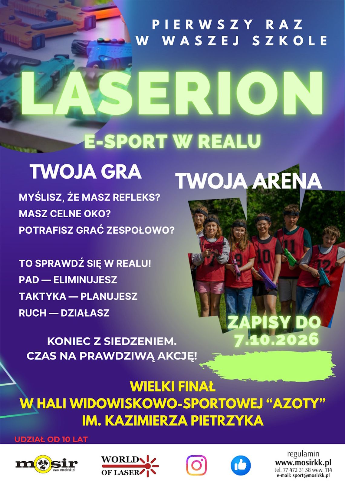 W Kędzierzynie-Koźlu startuje szkolna liga Laserion. Zapisy tylko do 7 października W Kędzierzynie-Koźlu startuje szkolna liga Laserion. Zapisy tylko do 7 października