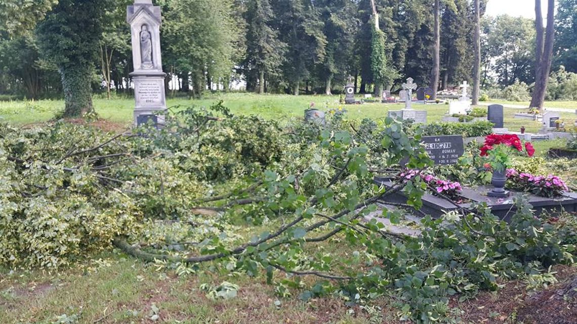 Wichura zdemolowała cmentarz parafialny w Sławięcicach
