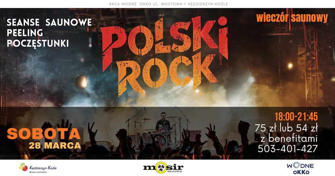 Wieczór saunowy w rytmie polskiego rocka. Wyjątkowe wydarzenie w Wodnym Okku