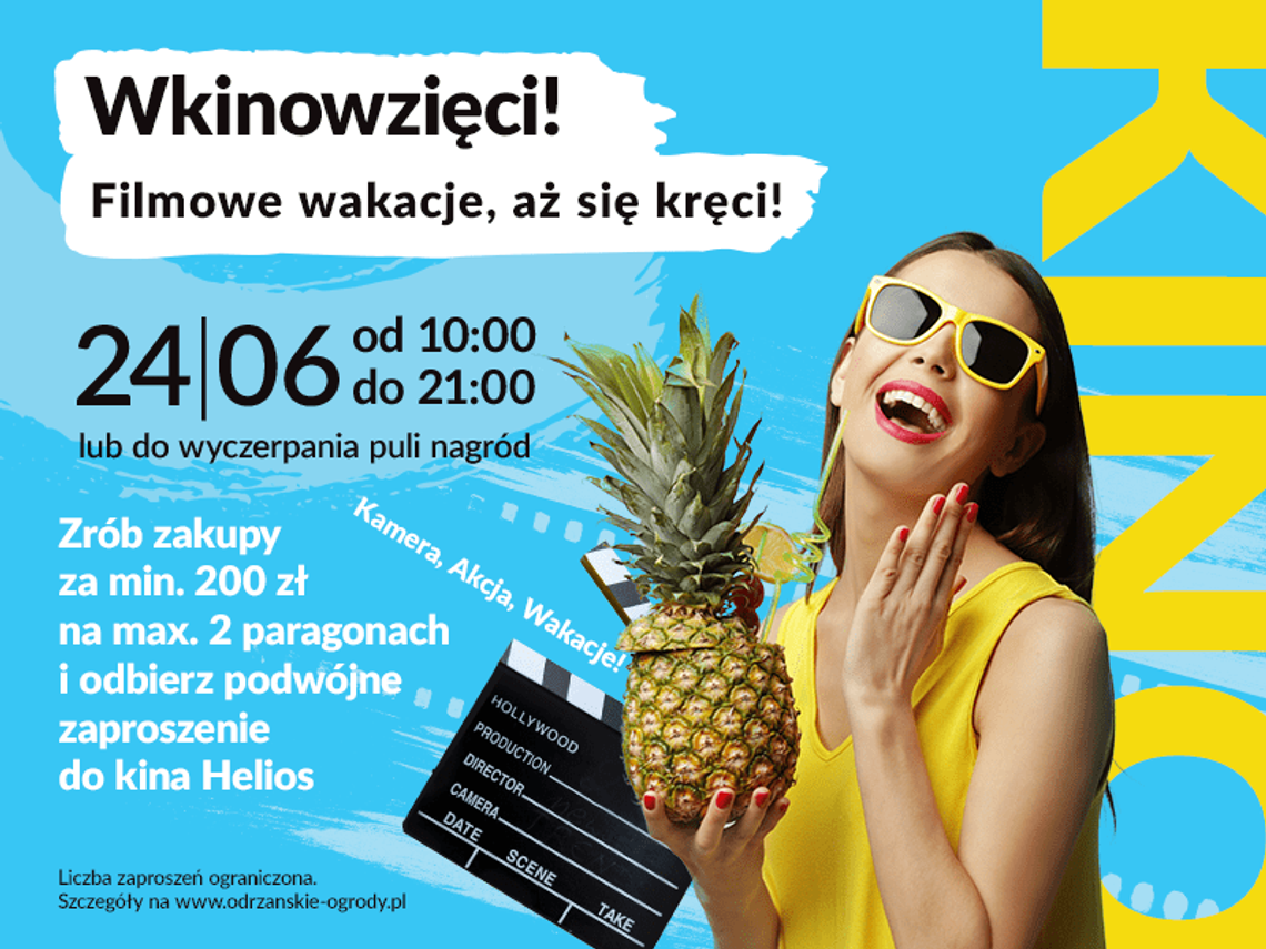 Wkinowzięci! Filmowe wakacje w Galerii Odrzańskie Ogrody!