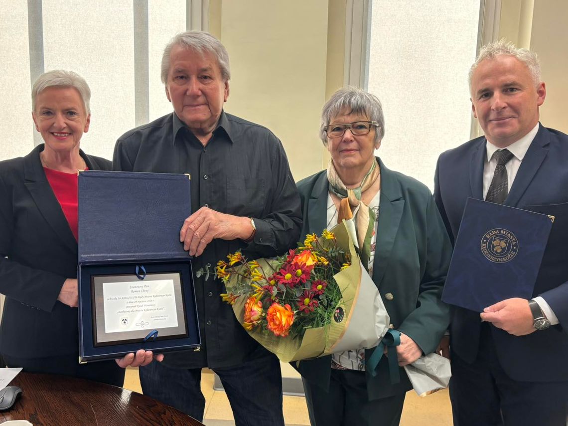 Wybitny kolarz Roman Chtiej z tytułem "Zasłużonego dla Miasta Kędzierzyn-Koźle"