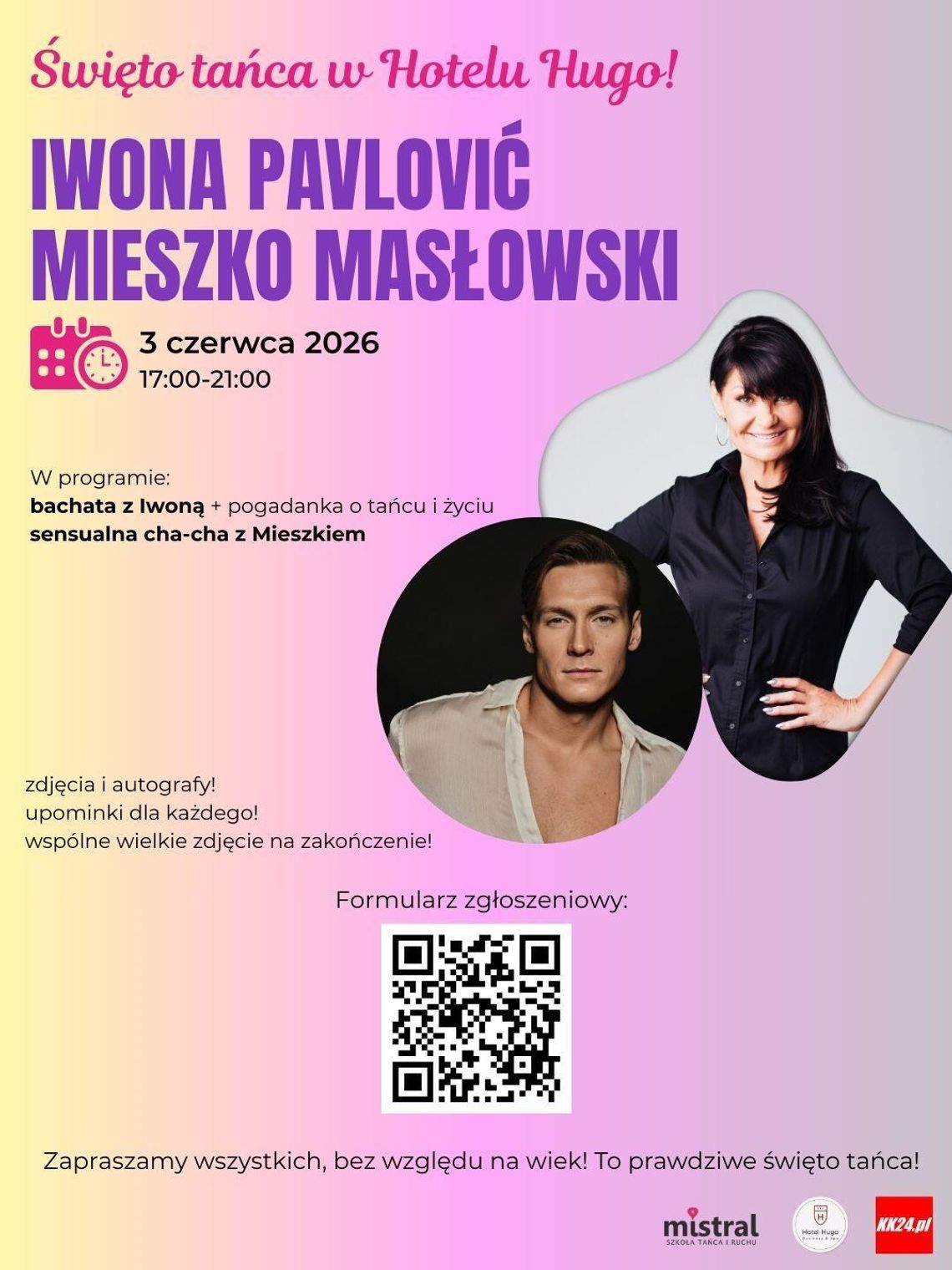 Zatańcz z gwiazdami w Hotelu Hugo. Iwona Pavlović i Mieszko Masłowski poprowadzą warsztaty