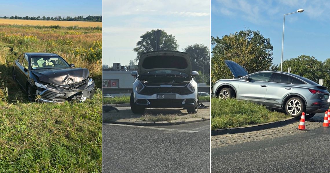 Zderzył się z trzema samochodami i kontynuował jazdę. Seria kolizji na Drodze Krajowej nr 40