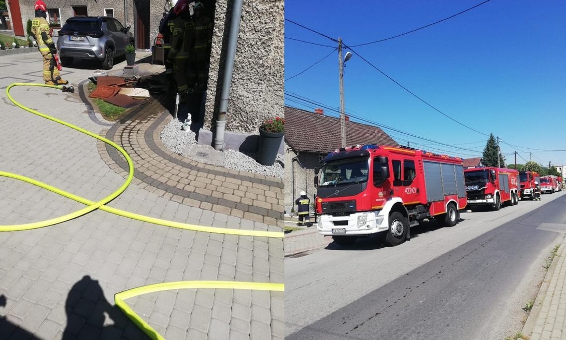 Ze zgłoszenia wynikało, że płonie poddasze domu. Straż pożarna interweniowała w Reńskiej Wsi