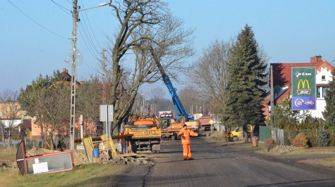 Zimowa przerwa na placu budowy największej obecnie inwestycji drogowej w powiecie