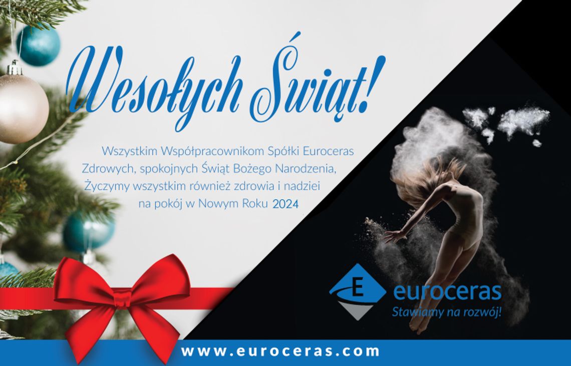 Życzenia bożonarodzeniowe i noworoczne firmy Euroceras dla Czytelników KK24.pl