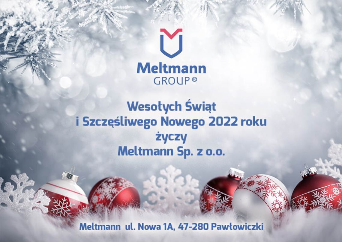 Życzenia bożonarodzeniowe i noworoczne firmy Meltmann dla Czytelników KK24.pl