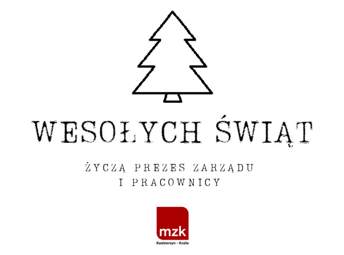 Życzenia bożonarodzeniowe i noworoczne Miejskiego Zakładu Komunikacyjnego dla Czytelników KK24.pl