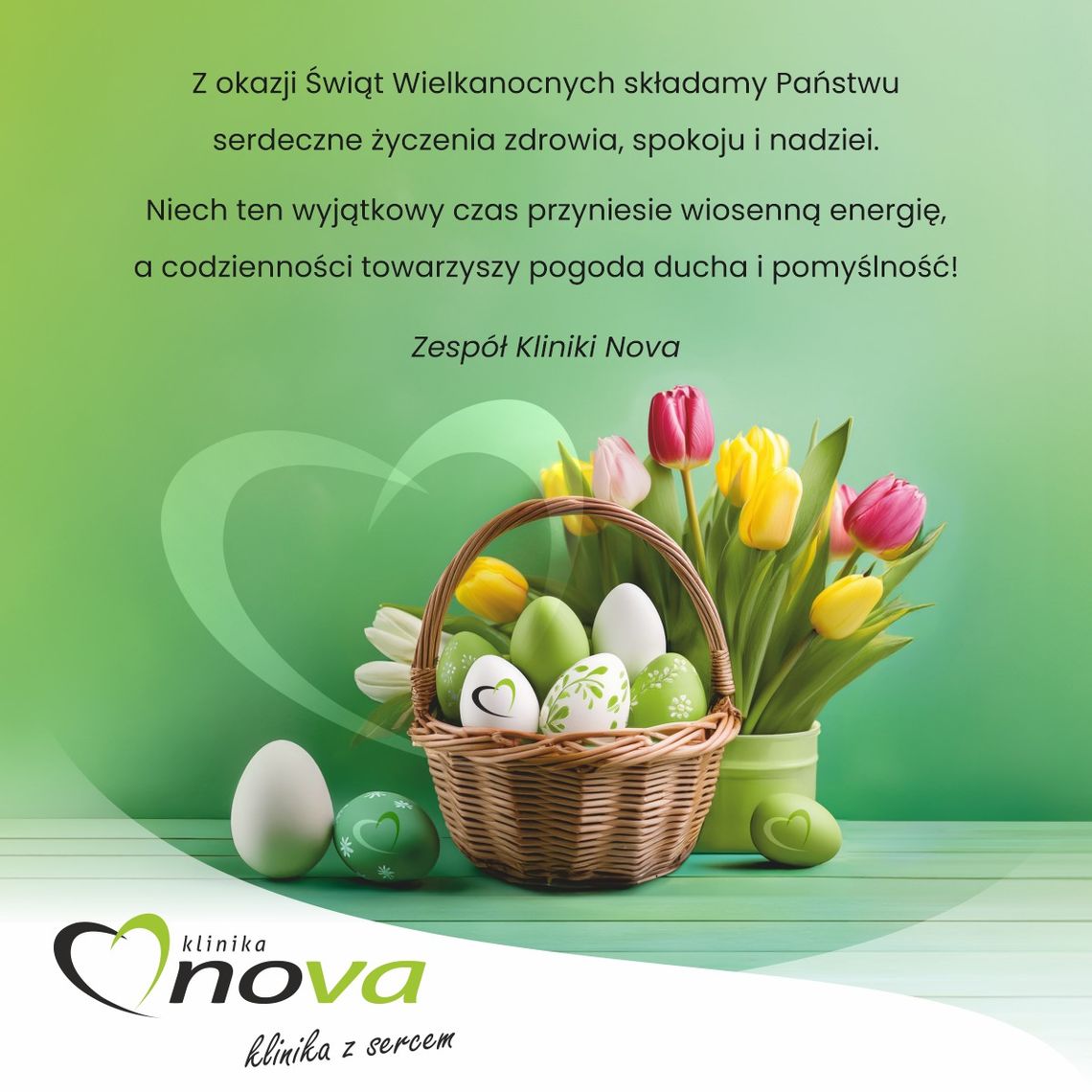 Życzenia wielkanocne Kliniki Nova dla Czytelników KK24.pl