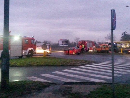 Kolizja na osiedlu Piastów