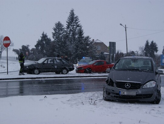 Kolizja w Reńskiej Wsi 20.01.2016