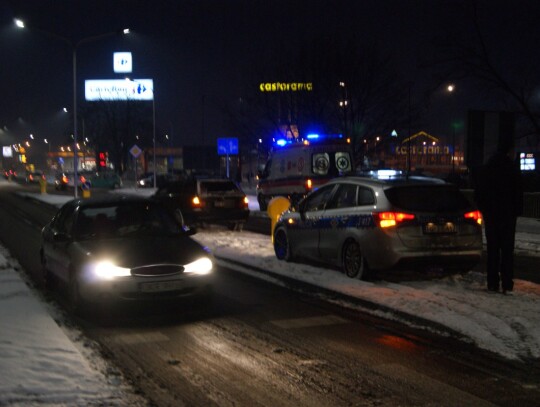 Potrącenie na ul. Kozielskiej 20.01.2016