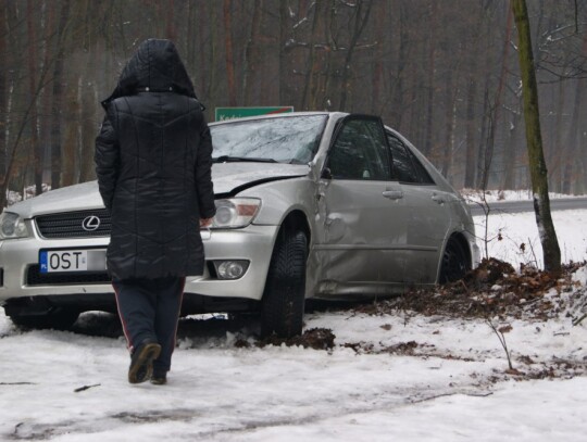 Wypadek między Kłodnicą a Raszową 25.01.2016