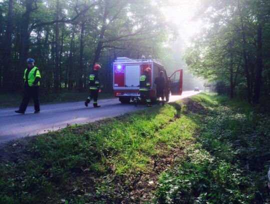 Dachowanie na drodze wojewódzkiej nr 408