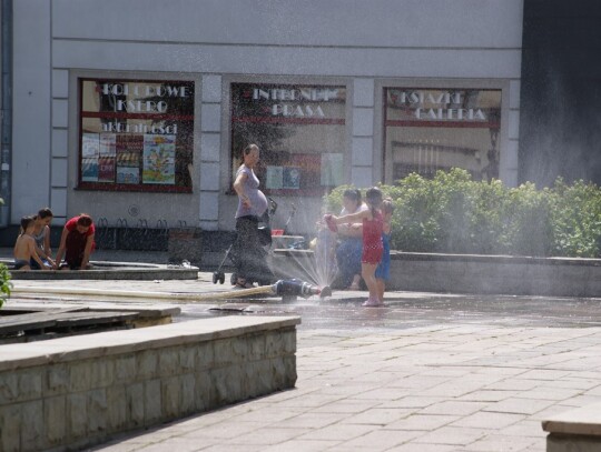 Kurtyna wodna na Rynku w Kędzierzynie-Koźlu