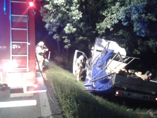 Wypadek na drodze krajowej nr 45