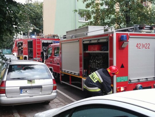 Pożar w Śródmieściu Kędzierzyna-Koźla