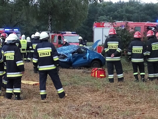 Wypadek daweeo matiza w Cisowej (Kędzierzyn-Koźle)