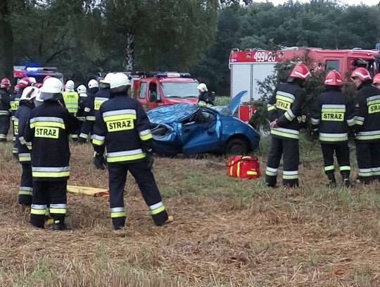 Wypadek daweeo matiza w Cisowej (Kędzierzyn-Koźle)