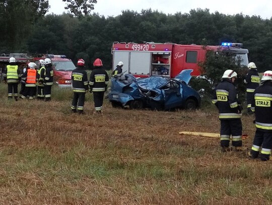 Wypadek daweeo matiza w Cisowej (Kędzierzyn-Koźle)