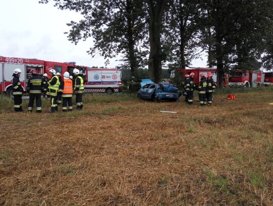 Wypadek daweeo matiza w Cisowej (Kędzierzyn-Koźle)