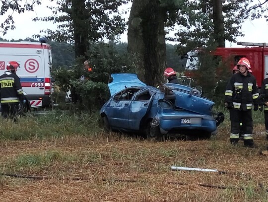 Wypadek daweeo matiza w Cisowej (Kędzierzyn-Koźle)