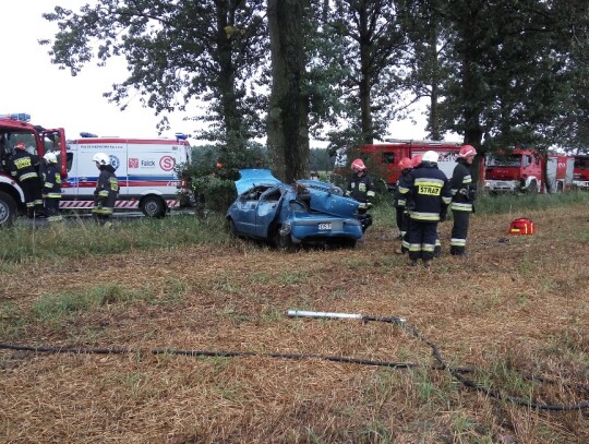 Wypadek daweeo matiza w Cisowej (Kędzierzyn-Koźle)